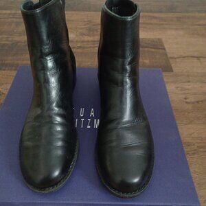 Stuart Weitzman Black Leather ankle Boots